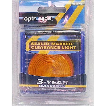 Amber 2" round sealed marker/clearance light for grommet mount