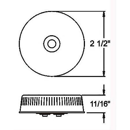 Amber 2.5" round grommet mt sealed marker/clearance light w/ built-in reflector