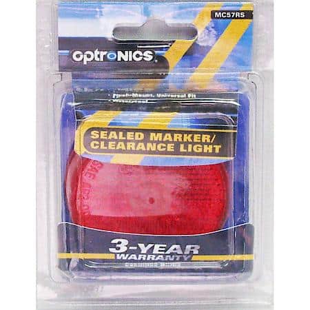 Red 2.5" round grommet mt sealed marker/clearance light w/ built-in reflector