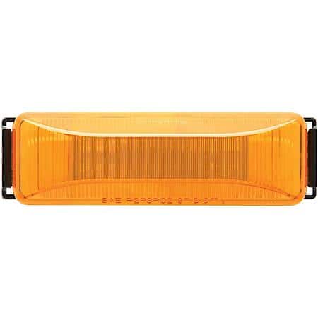 Amber sealed two-bulb marker/clearance light with black base and lead wire