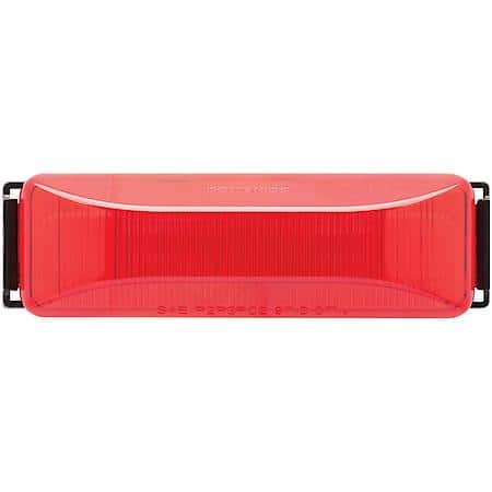 Red sealed two-bulb marker/clearance light with black base and lead wire