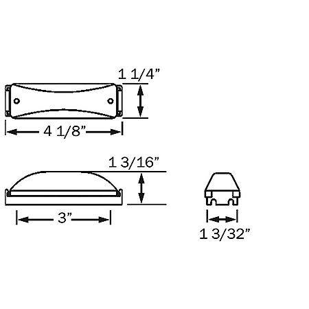 Red sealed two-bulb marker/clearance light with black base and lead wire