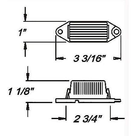 Amber surface mount mini marker/clearance light with black base