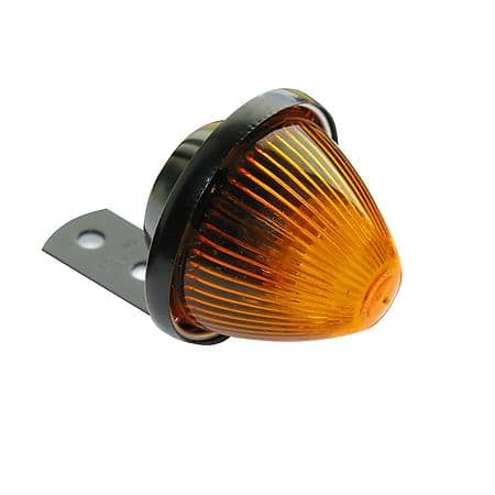 AMBER BEEHIVE MARKER/CLEARANCE LIGHT, STEEL MOUNTING BRACKET