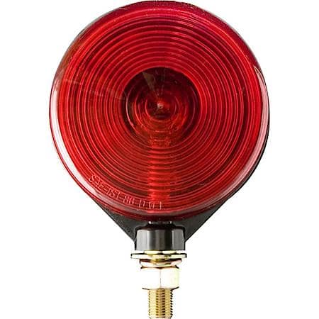 Pedestal mount red stop/turn/tail light, single face