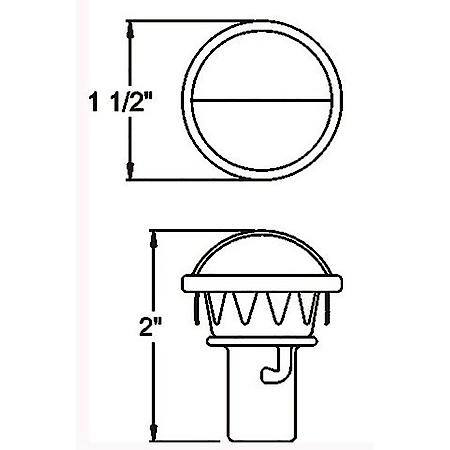 Snap-in round license/utility light with chrome plating