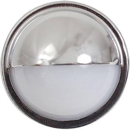 Snap-in round license/utility light with chrome plating
