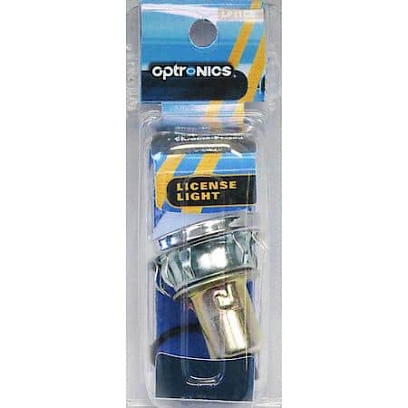 Snap-in round license/utility light with chrome plating