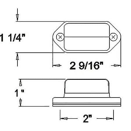 Mini surface mount chrome-plated license plate light