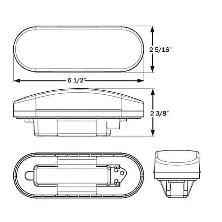 6" Oval Sealed Stop/Turn/Taillight Kit