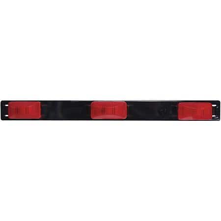 Sealed three-light identification light bar with black plastic base