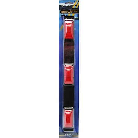 Sealed three-light identification light bar with black plastic base