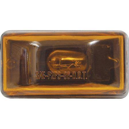 Amber sealed mini stud mount marker/clearance light, self grounding