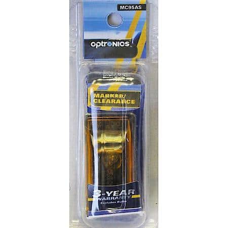 Amber sealed mini stud mount marker/clearance light, self grounding