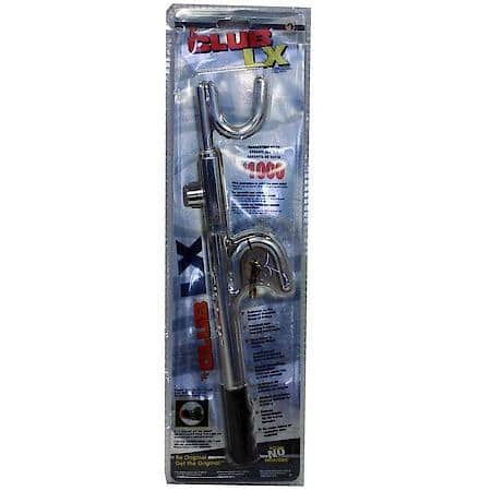 The Club LX Chrome Steering Wheel Lock and Vehicle Anti Theft Device
