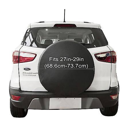 Car & SUV Tire Cover, Black Vinyl, Universal, Water Proof, Durable, Spare Tire Protection, 1 Pack