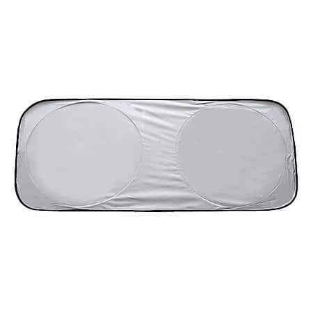 Windshield Sunshade, Silver/Black, Standard 63" x 28.3", Collapsible Style
