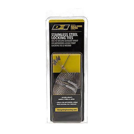 Stainless-Steel Locking Ties, 14 Inches, 5-Pack, 100Lb Tensile Strength