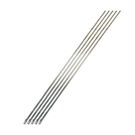 Stainless-Steel Locking Ties, 14 Inches, 5-Pack, 100Lb Tensile Strength