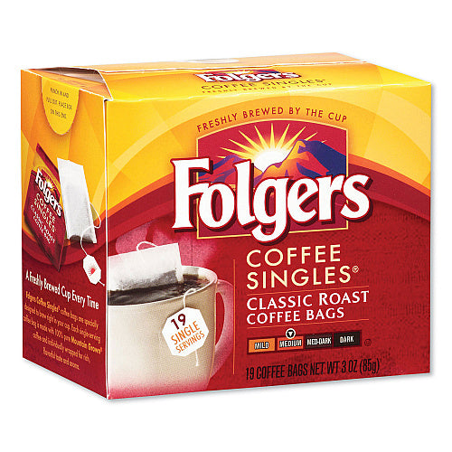 Folgers Coffee Filter Packs, Classic Roast, 0.16 oz, 19/Pack