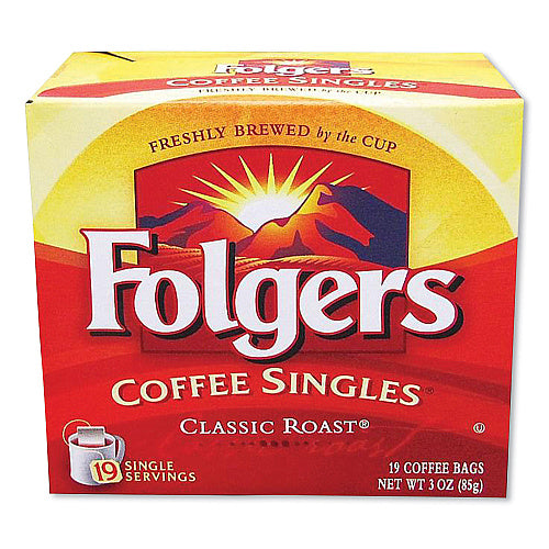 Folgers Coffee Filter Packs, Classic Roast, 0.16 oz, 19/Pack