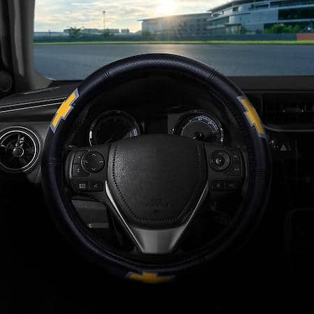 Chevrolet Elite Steering Wheel Cover: Speed Grip, Padded Leather-Like, Fits 14.5-15 in.