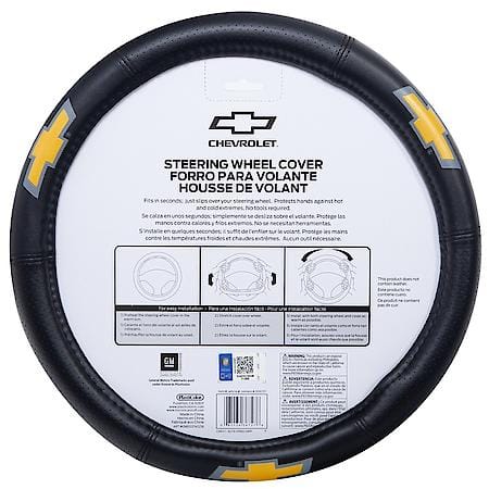 Chevrolet Elite Steering Wheel Cover: Speed Grip, Padded Leather-Like, Fits 14.5-15 in.
