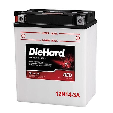 Power Sport Battery 12V Battery: 12N14-3A Group Size, 125 CCA, 149 CA