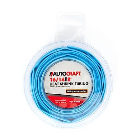 Heat Shrink Tubing, 16 To 14 Gauge, Blue, 8 ft.