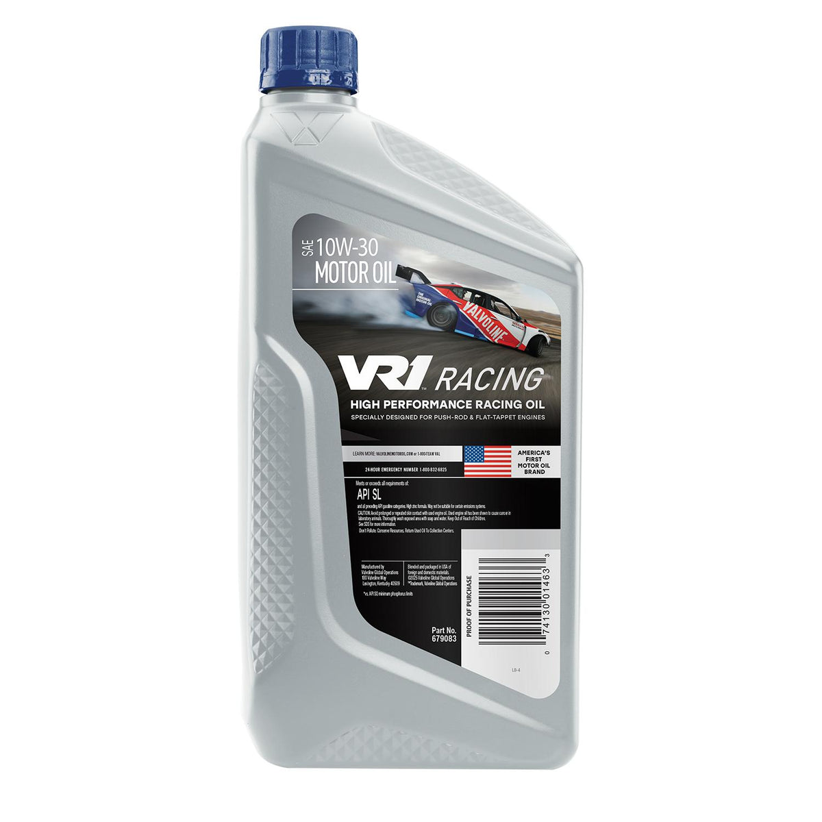 Valvoline VR1 Full Synthetic 10W-30 Motor Oil 1 Quart 679083