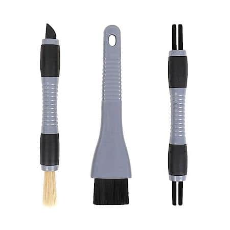 Car Detailing Vent, Dash, Crevice Brush, Drop-off Resistant Bristles, Multi-purpose, 3-Pack
