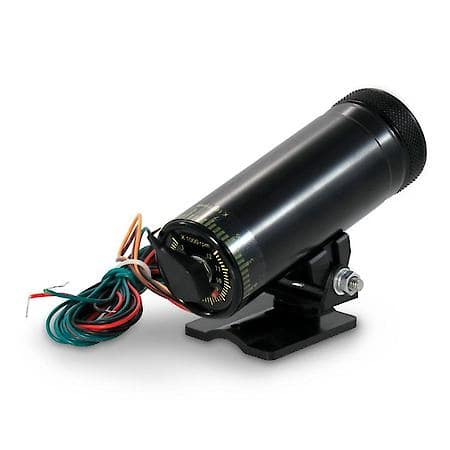 RPM Shift Light, Black/Yellow, Adjustable Knob, 3000 to 12,000 RPM, Detachable Mount