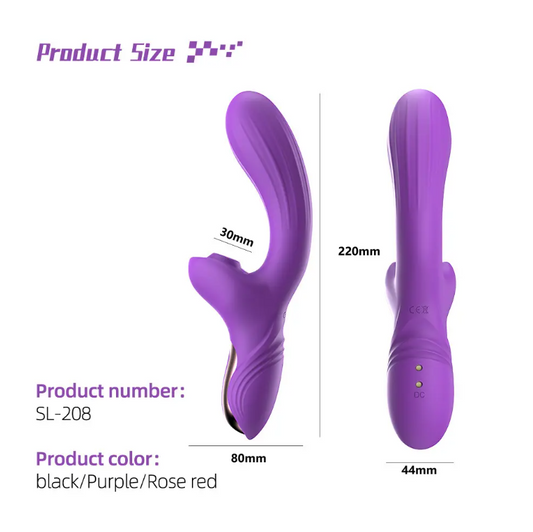 Adult Sex Toys Rechargeable Silicone Dildo Vibrator With G Spot Sucking Functions Female Masturbation Devices