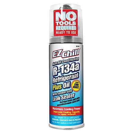 R-134a Refrigerant Kit: Built-in Disposable Hose, Restores Lost Refrigerant & Oil, 13 oz.