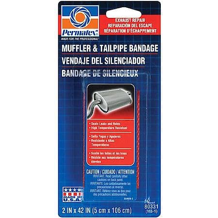 Exhaust System Repair Bandage: Fixes Holes & Leaks, 800 Deg. F Heat Resistant,  84 sq. in.