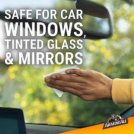 Streak-Free Glass Wipes: Ammonia-Free & Safe for Auto Glass, 30 Wipes/Container