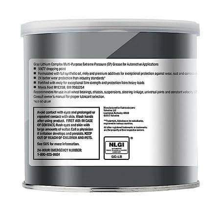 Moly-Fortified Gray Full Synthetic Grease, 1 Pound