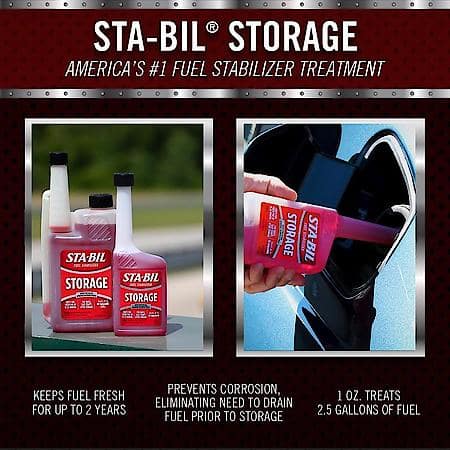 Storage Fuel Stabilizer: Fuel Treatment, Keeps Fuel Fresh During Storage, 10 oz