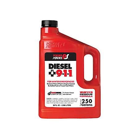 Diesel+911 Treatment, Reliquefies Gelled Fuel, Treats 200 Gallons