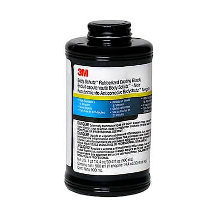 3M Body Schutz Rubberized Coating Black, 08864, 1 Quart, 6 per case