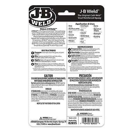 J-B Weld Regular Coldweld epoxy- 2 oz.