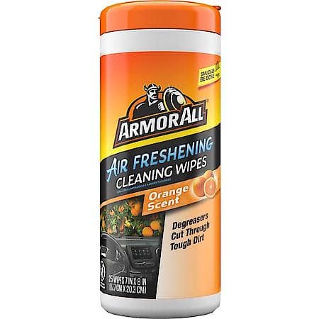 Orange Cleaning Wipes, 25 Count