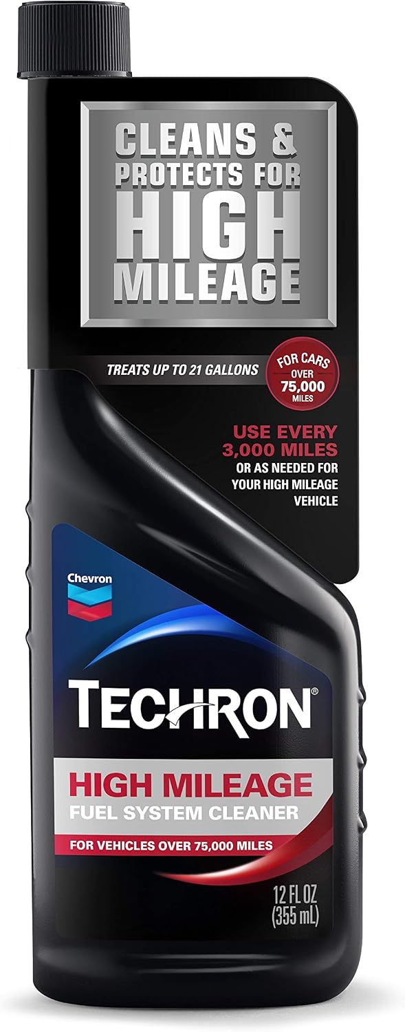Chevron Techron High Mileage Fuel System Cleaner, 12 oz, Pack of 2