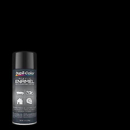 Multi-Purpose Enamel, Gloss, Black, 12-Oz