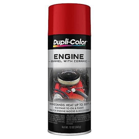 Engine Paint With Ceramic, Gloss, Ford Red, 12-Oz