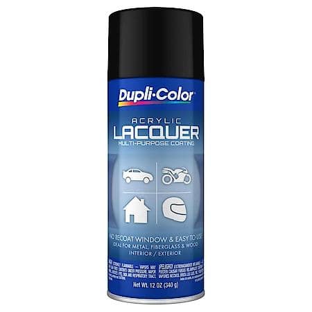 Dupli-Color, Multi-Purpose Lacquer, Flat, Black, 12-oz