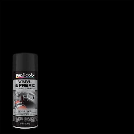 Vinyl & Fabric Spray, Flat, Black, 11-Oz