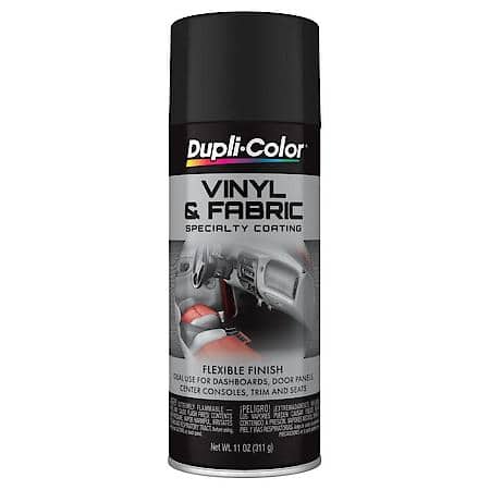 Vinyl & Fabric Spray, Flat, Black, 11-Oz