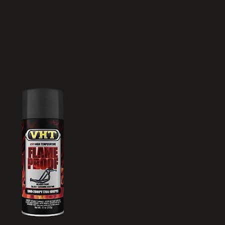 VHT, Flameproof Coating High Heat Spray Paint, Flat, Black, 11-oz