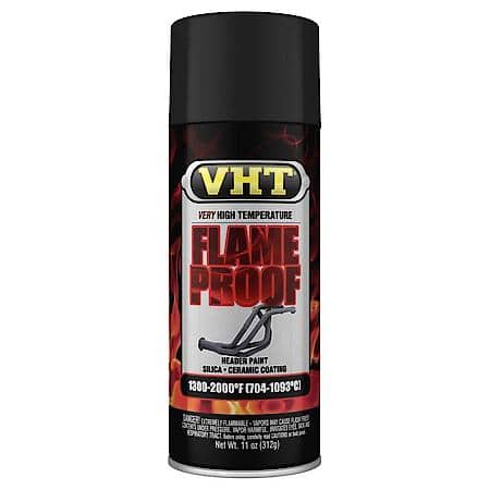 VHT, Flameproof Coating High Heat Spray Paint, Flat, Black, 11-oz
